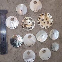 Large Lot Of Natural Mother Of Pearl Shell Beads Discs Jewelry Craft Bead Supply