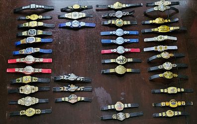 WWE action figures belts