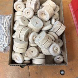 Wooden Wheels With Shaft Pins. 