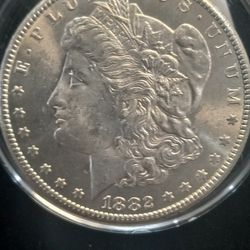 1882 CC Uncirculated Morgan Silver Dollar.