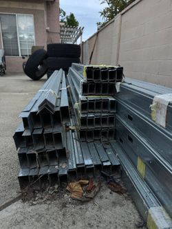 Steel studs framing material.