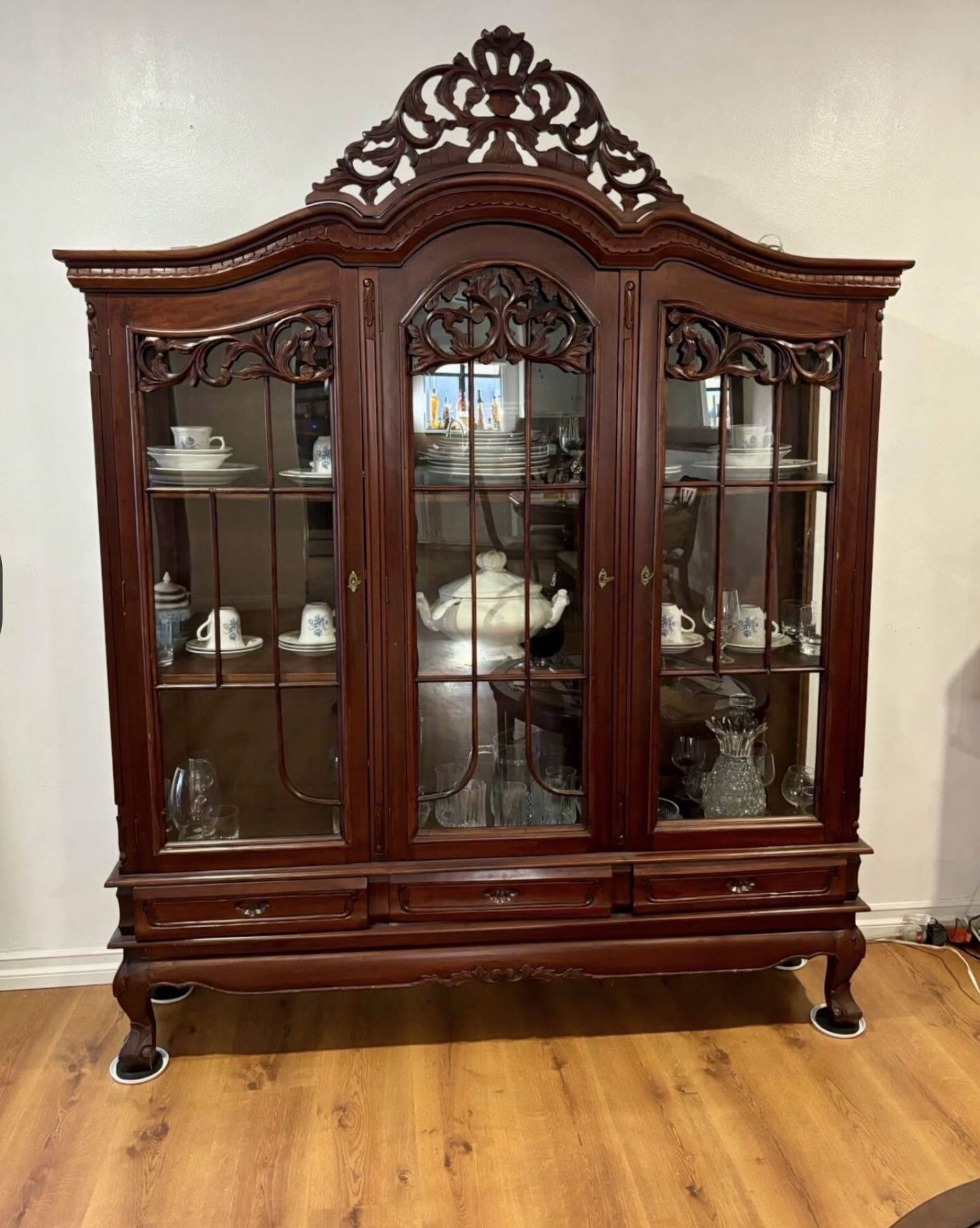 Extra Large And Beautiful, Unique Vintage, Display Cabinet Or Case