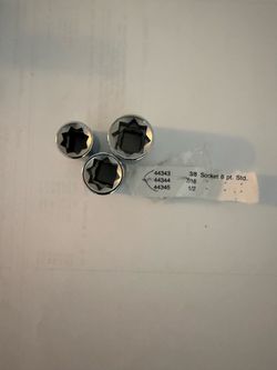 CRAFTSMAN,3-Piece 8-Point Standard Socket Set 3/8–1/2
