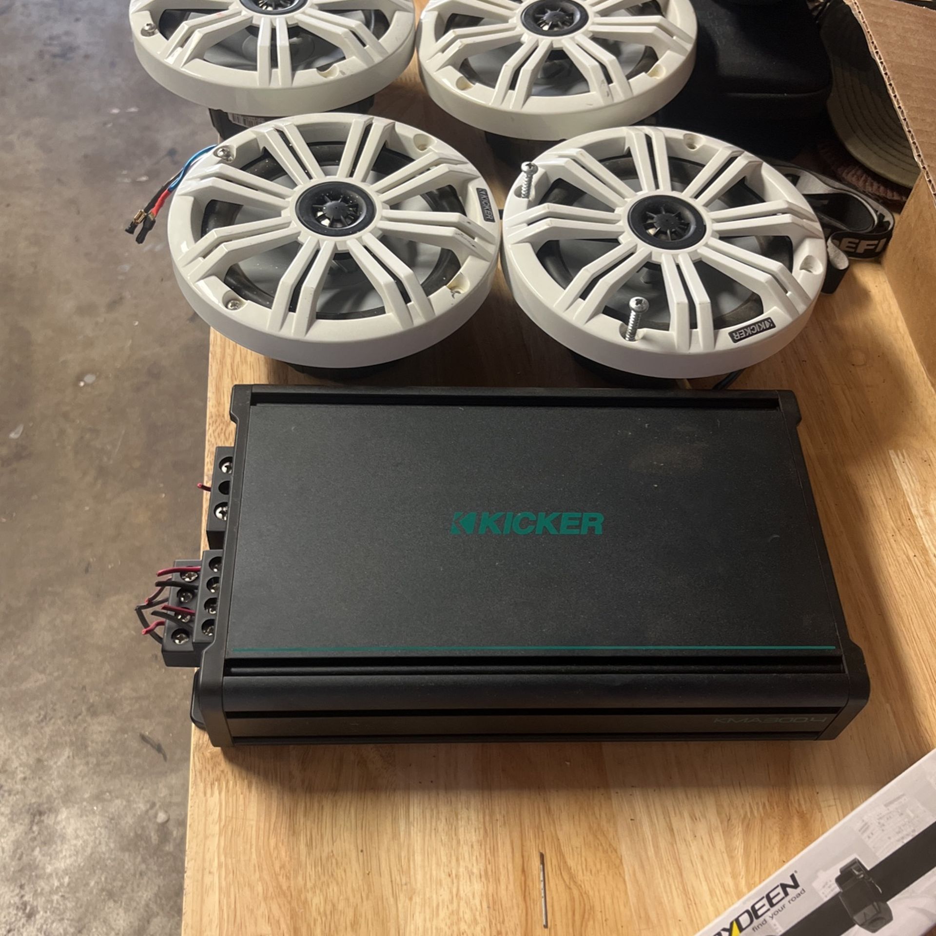 Kicker Amp And 4 Speakers Marine Audio for Sale in Glendale, AZ OfferUp