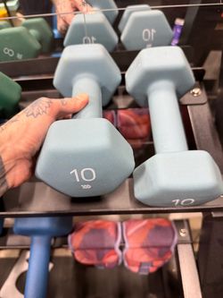 10 lb dumbbells soft rubber coating