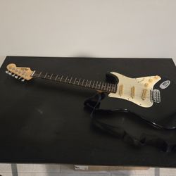 Black Electric Guitar With Case