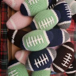 Handmade Crochet Footballs 