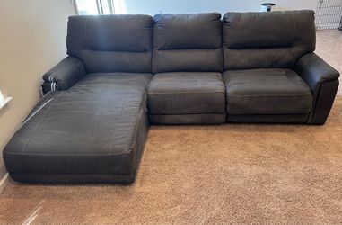 Gray Sectional Sofa with Chaise Lounge