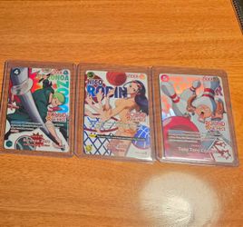 One Piece Card Game Round 1 Promo Cards Lot - Zoro, Robin, Chopper