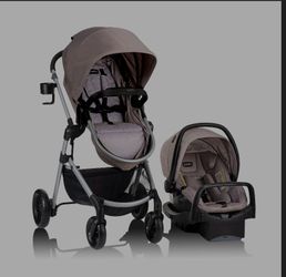 Evenflo Pivot Modular Travel System with SafeMax Infant Car Seat And base