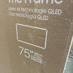 Samsung - 75” Class LS03D The Frame Series QLED 4K with Anti-Reflection and Slim Fit Wall Mount Included