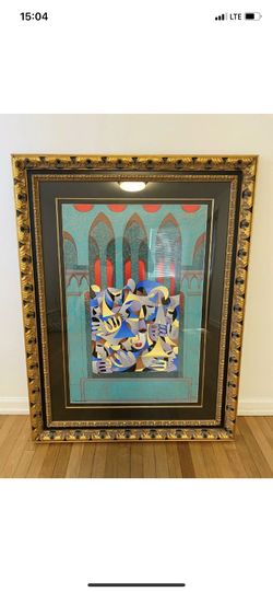 Anatole Krasnyansky Signed Serigraph Miracle Carniva 335/450 framed 53 x 40 in RARE