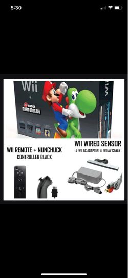 Wii Console Bundle: Includes console, Super Mario Bros, and Wii Fit Plus with Balance Board.