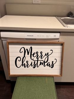 $5 each or $20 for all Merry Christmas Farmhouse Wood and glass Signs