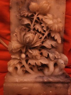 Hand carved in soap stone Bookends