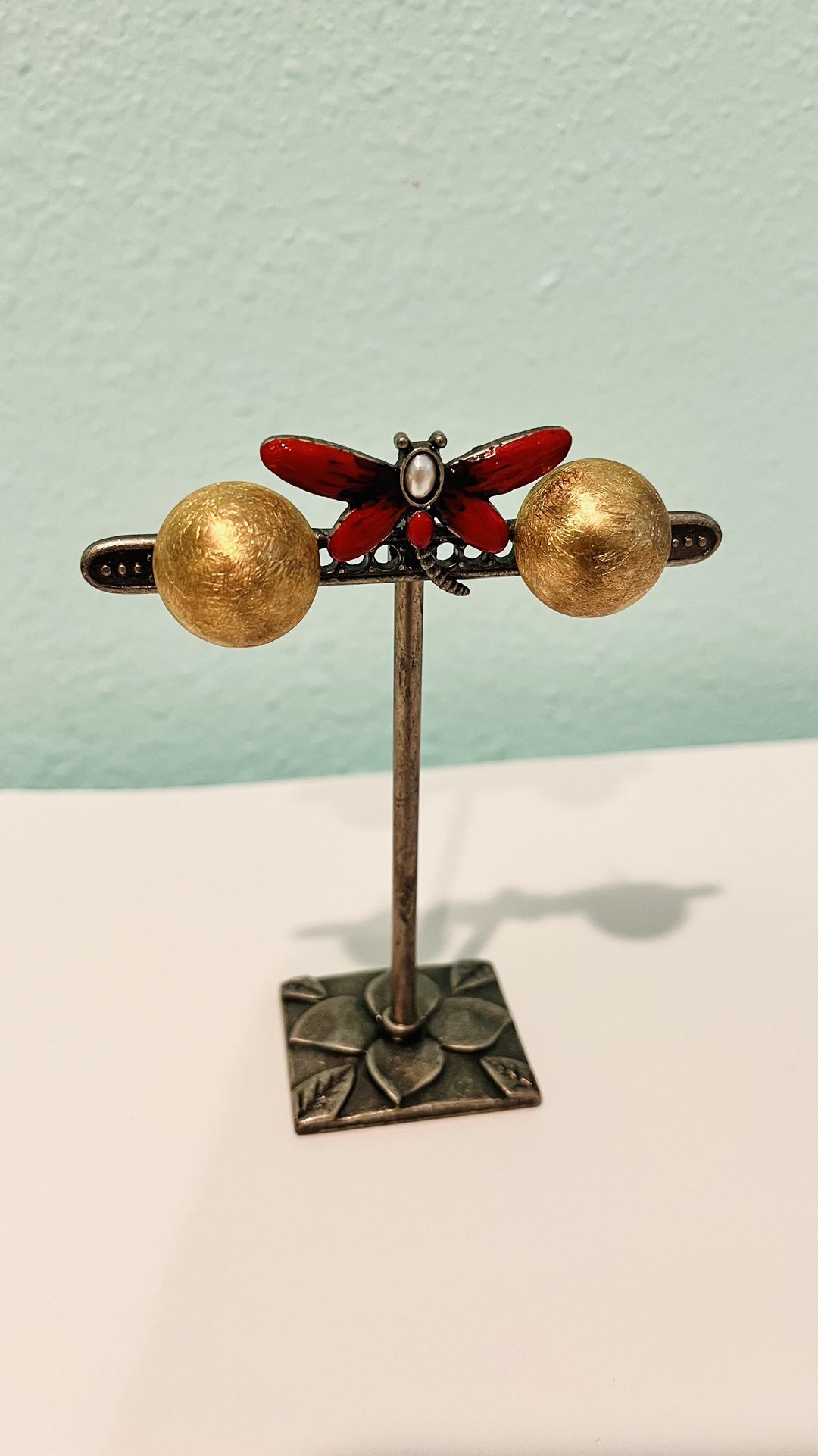 925 Silver V Italy Gold Vermeil Earrings