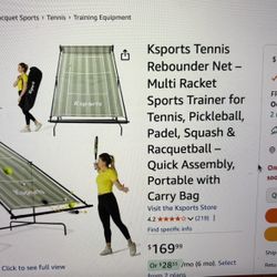 Ksports Tennis Rebounder Net – Multi-Racket Sports Trainer - Large (Tennis / Pickleball / Padel / Squash)