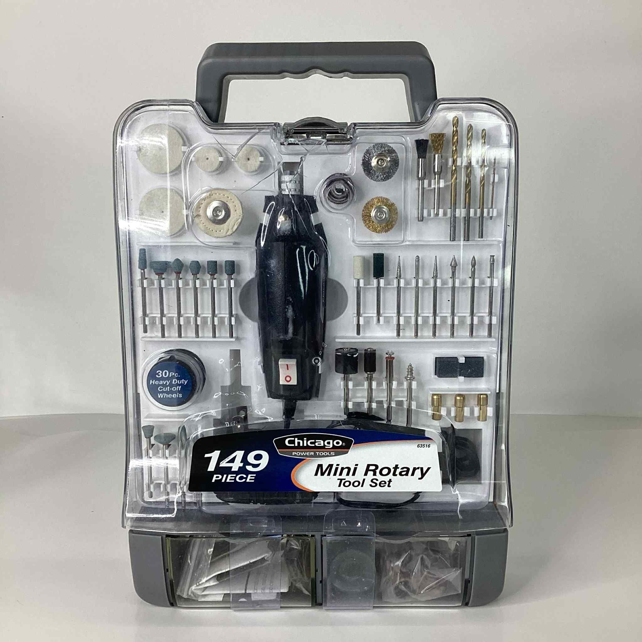 Chicago Power Tools 149 Pc Mini Rotary Tool Set