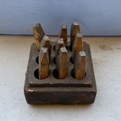 Vintage Steel Number punch set 0,1,2,3,4,5,6,7,8