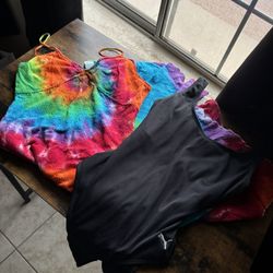 tie dye dress and swimsuit