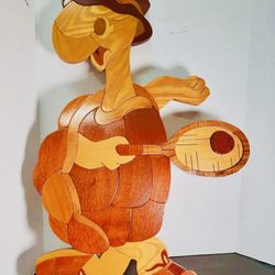 Wooden Turtle Wall Art with Tennis Theme by M.B. Tweedy #9/50 