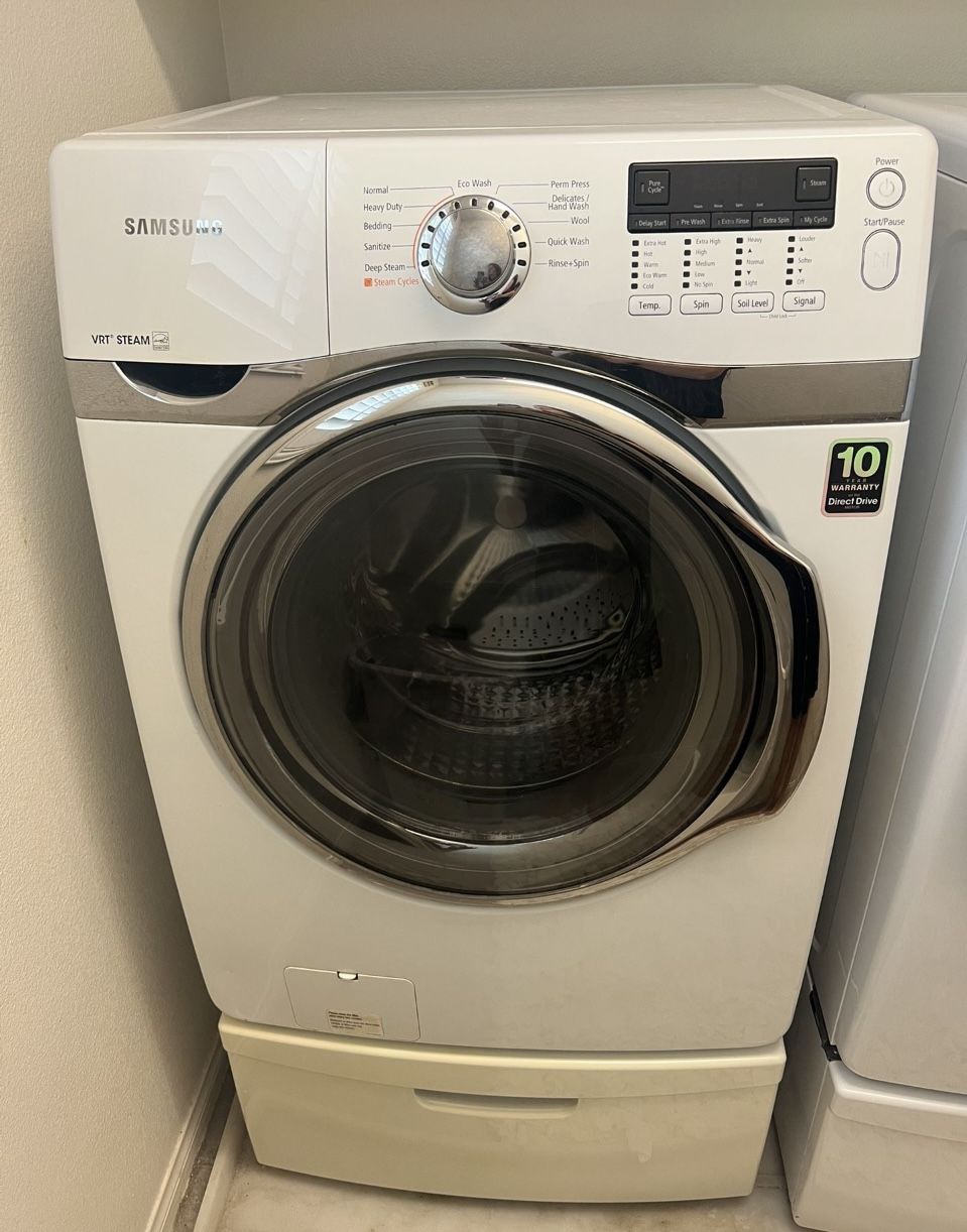 Samsung Washer And Dryer Set With Pedistool