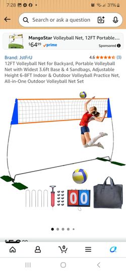 12ft volleyball ball net for backyard portable volleyball ball net $55 new in box pick up in Pomona