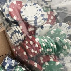 Poker chips and cards