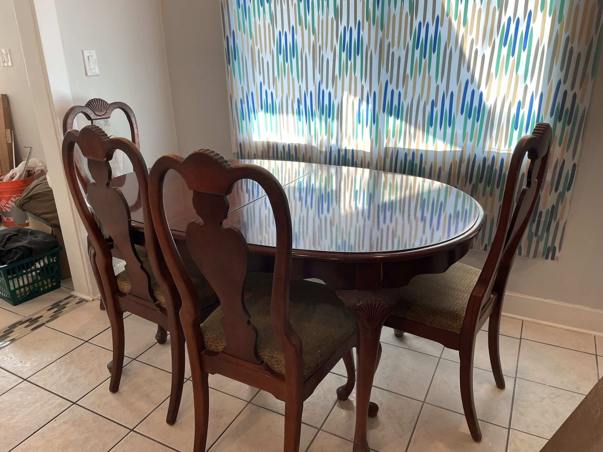 Cherry dining Table And chairs 