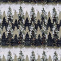 Premium Fleece ($3/yd) Mountain Trees 3x BOLTS