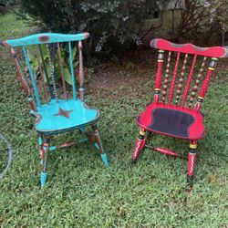 Whimsical Hand-painted BOHO Chairs By HOLLY