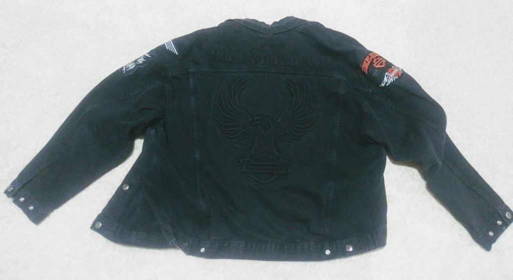Harley Davidson XL Jean Jacket In Perfect Condition