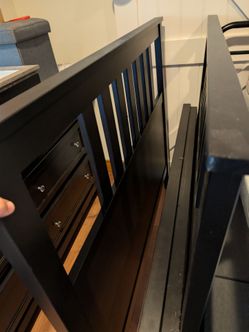 Black wood full size beds 2 available