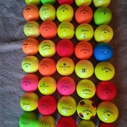 40 Assorted Colored Golf Balls 