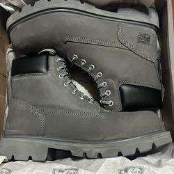 Gray Timberland Work Boots SZ 8.5