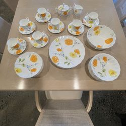 Vintage Mikasa POPPY LOVE California Poppy Delicate Bone China Rare Set Of Seven