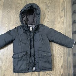 Gap black parka boys size 5