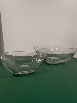 Glass serving bowls