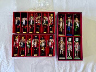 18 Assorted Christmas Nutcracker Ornaments in boxes 5”
