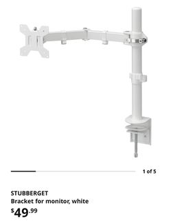 IKEA STUBBERGET MONITOR BRACKET. BRAND NEW/IN BOX!