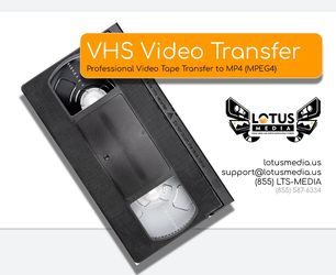 Video Tape Transfer and Digitization to MP4 Service (conert VHS, Hi8, MiniDV, Digital8, VHS-C, Beta, Audio)
