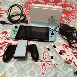 SWITCH CONSOLE ANIMAL CROSSING EDITION WITH DISNEY TSUM TSUM VIDEO GAME  WORKING GREAT LIKE NEW CONDITION  