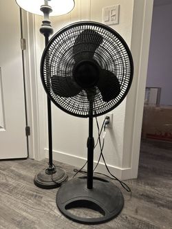 3 Speed Adjustable Pedestal Stand Fan, Black