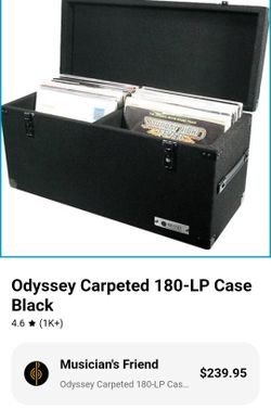 2x Odyssey vintage Vinyl carpeted holder -holds 180