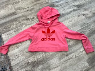 Adidas Pink Cropped Hoodie