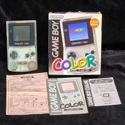 Nintendo Gameboy Color Clear  W/ Box Japanese Edition