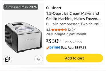 Like-New Cuisinart ICE-100 Ice Cream Maker