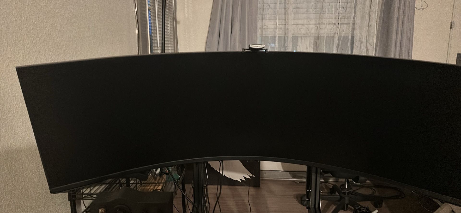 SAMSUNG 57" Odyssey Neo G9 Series Dual 4K UHD 1000R Curved Gaming Monitor, 240Hz, 1ms with DisplayPort 2.1, Quantum Mini-LED, DisplayHDR 1000, AMD Fre