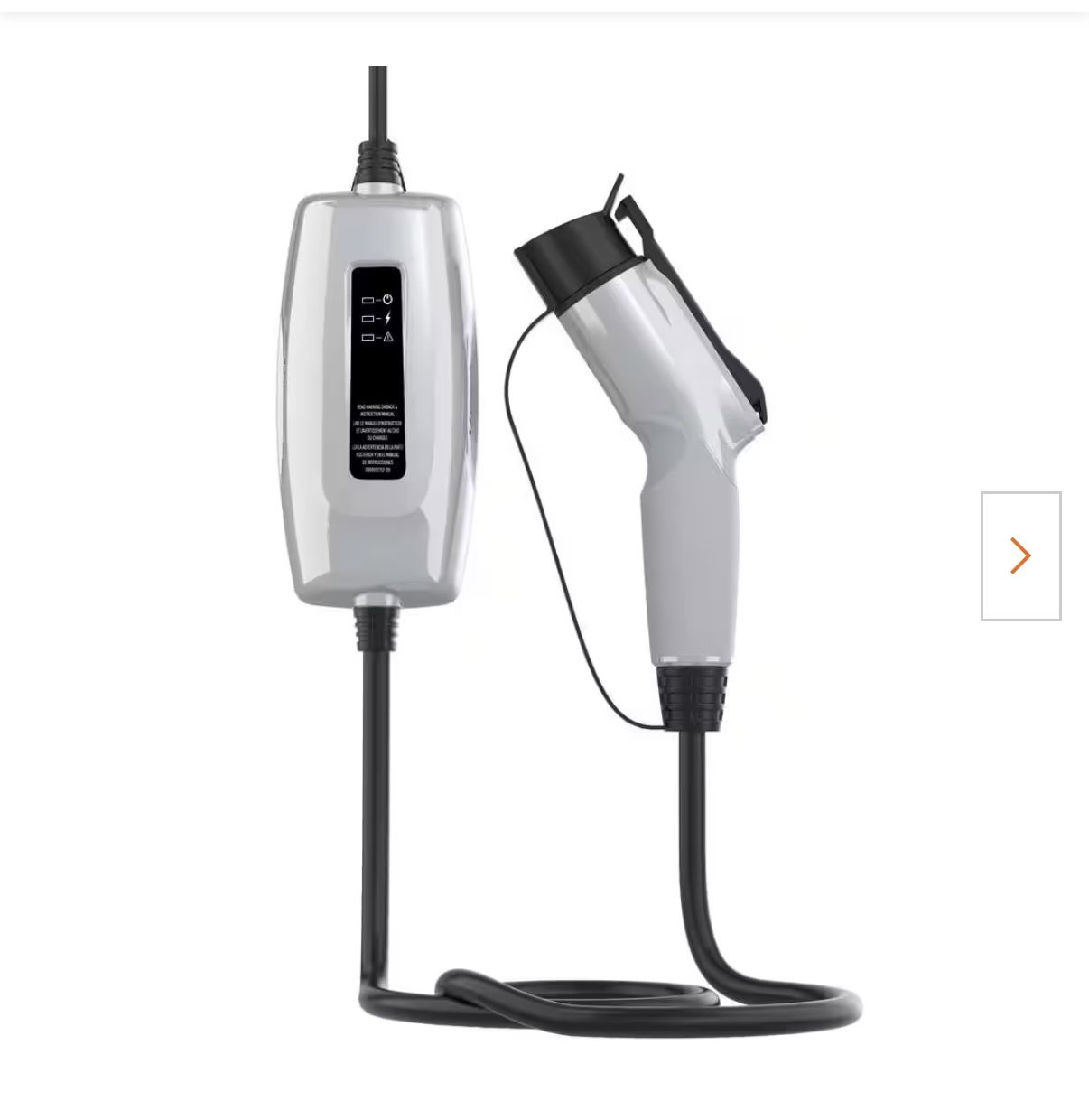 Level 1 Portable EV Charger, 12 Amp, 120volt