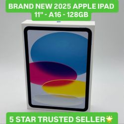 Brand New 2025 Apple iPad - 11" A16 128GB Wi-Fi - 4 Colors Available